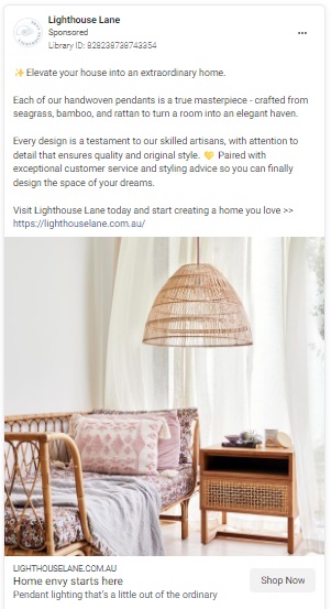 Lighthouse Lane Ad Example