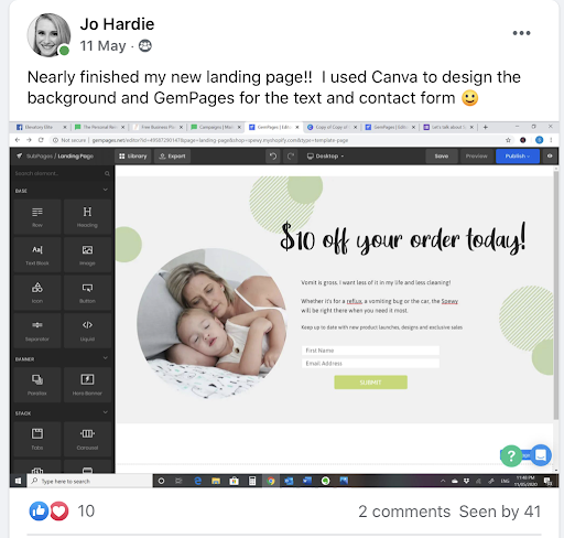 Jo-Hardie-Working-On-Landing-Page