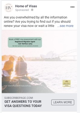 Zahirah FB Conversion ad